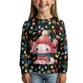 thumbnail image 4 of Garronmavis Christmas Axolotl Girls Long Sleeve T-Shirts Size 11-12 Warm Colorful Lights Long Sleeve Crewneck T-Shirts Tee Tops Comfortable Casual Crewneck Loose Fit Tee Tops, 4 of 7