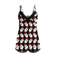 thumbnail image 4 of Pajamas for Women Set – Button Up Pajama Tops with Matching Bottoms for Weekend Comfort or Travel Ease Women's Christmas Print Sleeveless Top And Shorts Set, 4 of 5