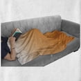 thumbnail image 6 of Ombre Soft Flannel Fleece Throw Blanket, Sunset Summer Inspired Orange Colored Modern Abstract Design Work of Art Print, Cozy Plush for Indoor and Outdoor Use, 60" x 80", Orange White, by Ambesonne, 6 of 6