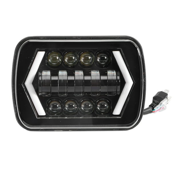 Faro de coche, faro LED cuadrado de 5x7 pulgadas, luz de giro, funcionalidad versátil Jadeshay A