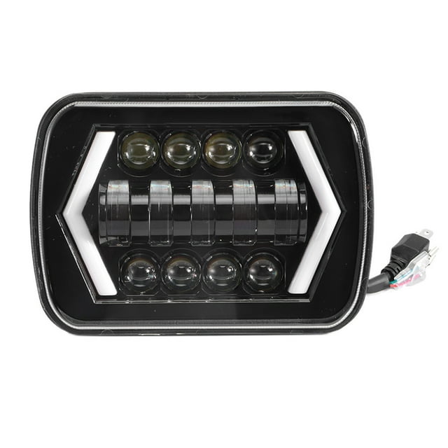 Faro de coche, faro LED cuadrado de 5x7 pulgadas, luz de giro, funcionalidad versátil Jadeshay A