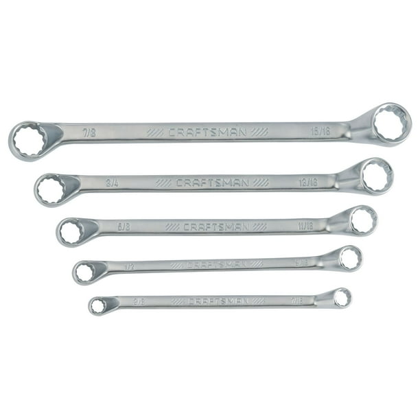 Juego de llaves CRAFTSMAN Offset Box End SAE de 5 piezas CMMT44349