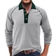 thumbnail image 1 of Blusa y camisa de manga larga con cuello vuelto para hombre, blusa informal de moda con cuello vuelto y manga larga, blusa transpirable, blusa para hombre, 1 of 6
