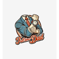 thumbnail image 2 of Full Time Dad Business Suit Adult White Long Sleeve Hoodie-XL, 2 of 6