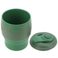 thumbnail image 3 of Foldable Travel Drinkware for Outdoor Adventures Portable Military Green Silicone Camping Coffee Cup, 3 of 8