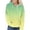 Green, variant on NinXxx Women's Lace Up Gradient Print Long Sleeve Loose Hoodie with Pockets Green XL