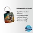 thumbnail image 2 of Dachshund Dog Contemporary Art Faux Leather Square Keychain, 2 of 7