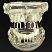 Best Grillz All Black Eight Top Teeth Plain 8 Tooth Hip Hop Blacked Out Mouth Grills