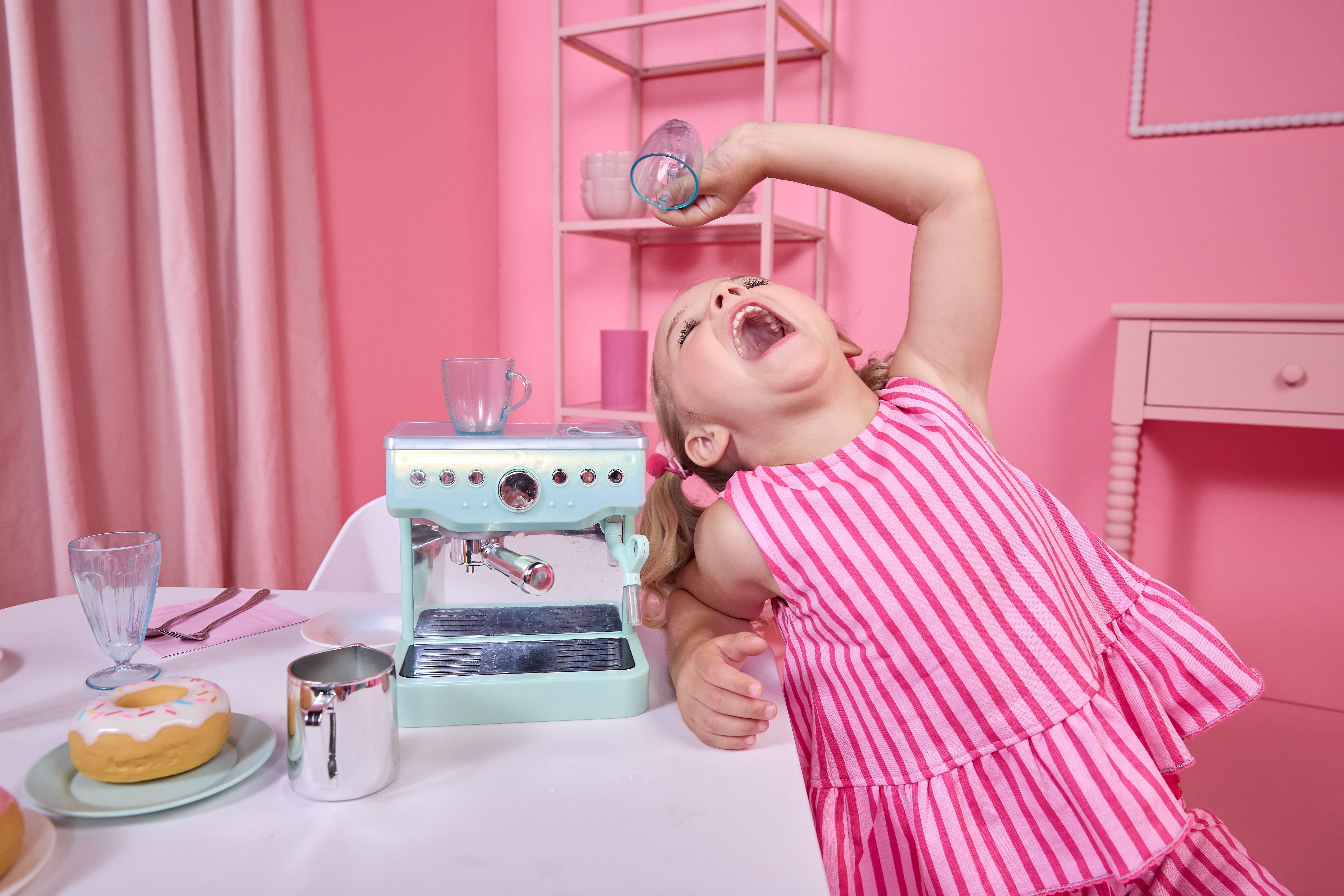 Little Tikes Sweet Spaces Home Espresso Machine, Pretend Play Kitchen, Sea Foam, Ages 3+
