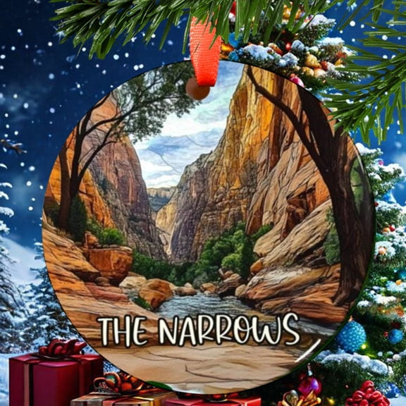 The Narrows Zion Christmas Ornament, Ceramic, Acrylic - The Travel Souvenir, Holiday Tree Decoration, Vacation Keepsake 2025, Gift for Travelers, Edition