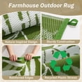 thumbnail image 6 of SIXHOME Outdoor Rug 5'x8' Waterproof Reversible Patio Rug Boho Geometric Indoor Outdoor Rugs Lightweight Plastic Straw Ourdoor Carpet for RV Camping Deck Balcony Modern Porch Decor Green, 6 of 7