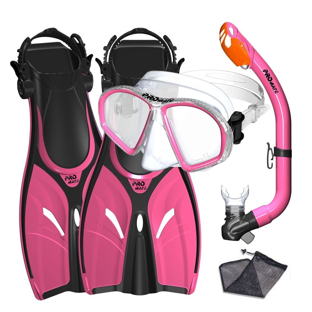 Spectrum Kids Snorkeling Gear Set w/ Dive Mask Snorkel Flippers by