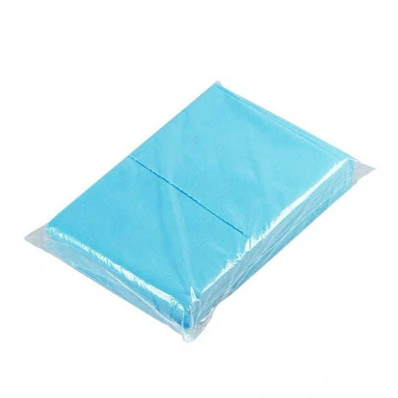 10PCS Draps Jetables SPA Massage Salon Non-Tissé Couverture de Lit Draps (Bleu)