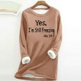 thumbnail image 2 of Funny Sayings Sweatshirts for Women Long Sleeve Fleece Sherpa Winter Shirts Round Neck Casual Warm Cute Long Tops, 2 of 3