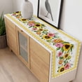 thumbnail image 4 of Sunflower Table Runner - 72 Inch Long, Kitchen Dining Table Runner Dresser Scarves, Pink Yellow Floral Elegant Pastoral Checkered Farmhouse Decor for Coffee Tables Wedding Party Banquet, 4 of 8