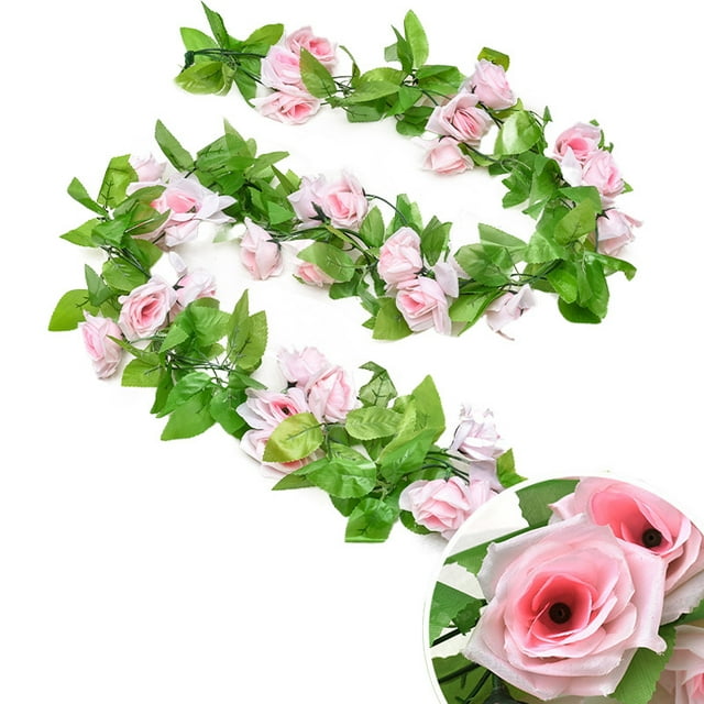Artificial Rose Garland Hanging Simple Faux Rose Vine Floral Garland Decoration