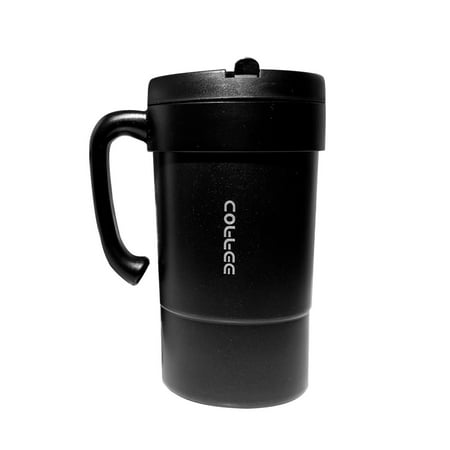 

580ml Insulation Mugs Stainless Steel Practical Water Bottle Gifts Double Layer Stylish Coffee Cups for Travelling Household Holiday Office Black