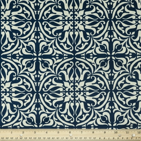 Waverly Inspirations 45" Cotton Tile Sewing & Craft Fabric 8 Yard By The Yard, Navy