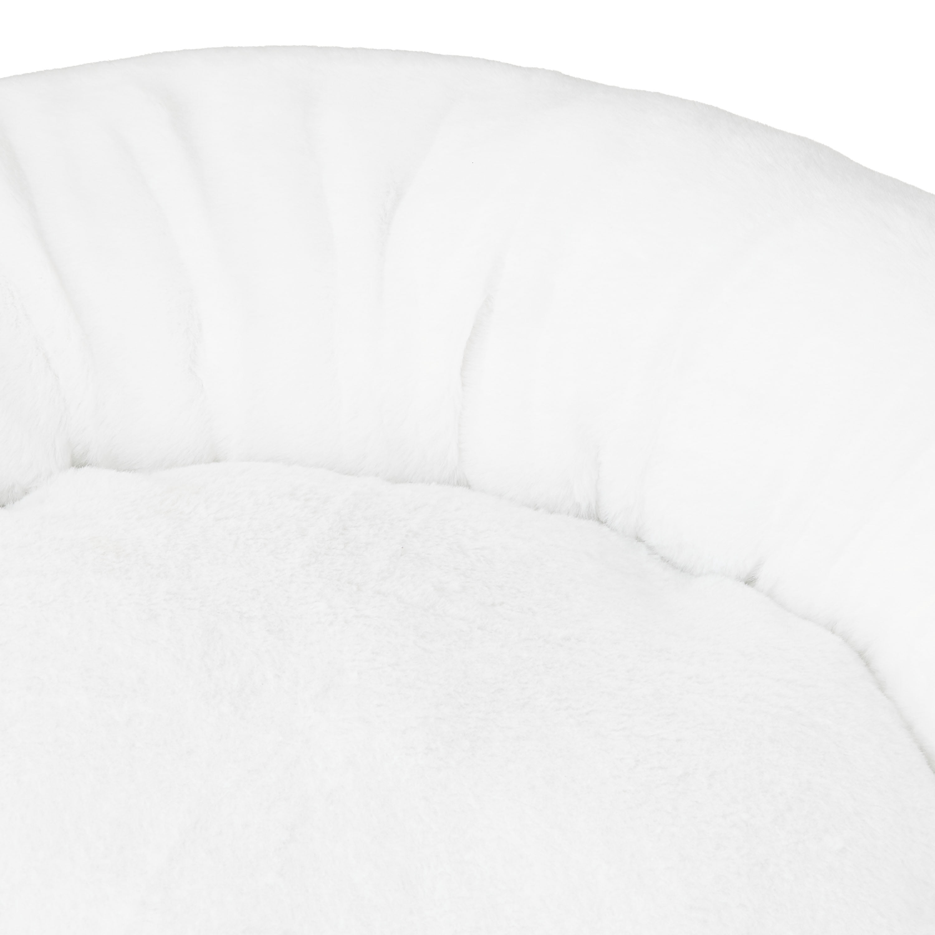 Vibrant Life Extra Large Round Orthopedic Pet Bed, White, 35"