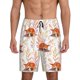 thumbnail image 1 of Balery Cute Sleepy Fox Pantalones cortos de pijama de punto de algodón para hombre con cinturilla y bolsillos-Small, 1 of 6