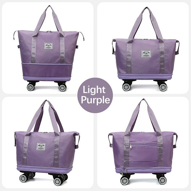 Sac de Voyage à Roue Universelle, Grand Sac de Voyage Pliable Imperméable à Grande Capacité Sac à Main Sac à Main Sac de Sport de Voyage Sac de Voyage Multifonction pour Dames