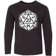 thumbnail image 3 of Inktastic 20 Sided White Dice Long Sleeve Youth T-Shirt, 3 of 5