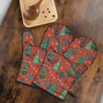 thumbnail image 5 of Cute Oven Mitts,Red Christmas Tree and Ornament Pattern Oven Mitt 2-Pack Set,Kitchen Gloves for Oven,Heat Resistant Oven Mitts 7.7"x12", 5 of 7
