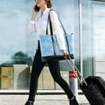 thumbnail image 5 of FORMRS Canvas Laptop Tote Bag for Women with 15.6" Computer Compartments Shoulder Handbag, Snowflake Pattern, 5 of 7
