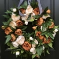 thumbnail image 4 of Flores de peonía artificiales redondas Guirnalda Colgante de pared Guirnalda Decoración del hogar para el Día de la madre Interior Exterior Utilizado 35CM perfecl coronas de puertas para el hogar, 4 of 8