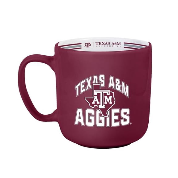 Logo Brands 219-C15SM Texas A&M 15 oz Stripe Mug
