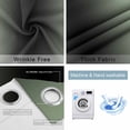 thumbnail image 6 of Blackout Curtains for Bedroom, Sage Green Black Ombre Room Darkening Window Drapes for Living Room, Gradient Contemporary Abstract Art Thermal Insulated Grommet Curtains, 42x54 inch, 2 Panels, 6 of 9