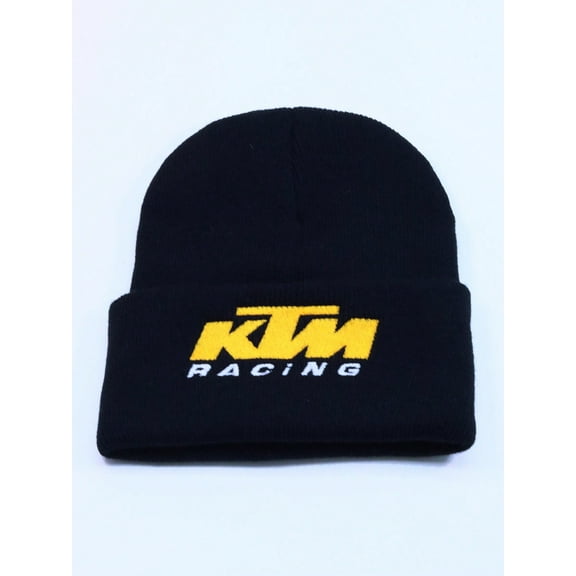 Men and Women Autumn Winter Motorcycle Racing KTM Embroidered Knitted Hat Racing Pullover Hip Hop Hat Woolen