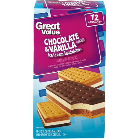 Great Value Chocolate & Vanilla Flavored Ice Cream ...