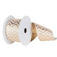 thumbnail image 1 of Vickerman Q145717 Gold & Cream Chevron Lame Ribbon, 2.5 in. x 10 yard, 1 of 1