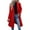 Red, variant on Women's Pea Coat Long Sleeve Double Breasted Parka Jacket Solid Color Notch Lapel Long Overcoat with Belt Fall Winter Fleece Warm Trench Jackets Orange XXL