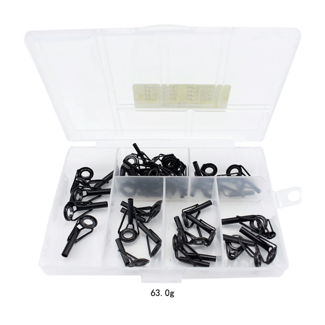 Toystoory 40 unids/set caña de pescar guía anillo círculo reemplazo línea de pescado aparejos anillos al aire libre agua salada agua dulce Pescar