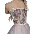 thumbnail image 3 of Douhoow Retro Corsetier Women Jacquard Bandage Camisole Flounce Suspender Lace-up Tops, 3 of 8