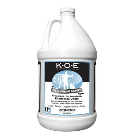 K.O.E. Fresh Scent Odor Eliminator Concentrate – Kennel Odor Eliminator for Strong Odor on Cages  Floor  & More – Non-Enzymatic Pet Odor Eliminator for Home & Kennel – Home & Pet Supplies (1 Gal)