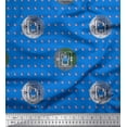 thumbnail image 1 of Soimoi Poly Georgette Fabric Disk Hardware Print Fabric by the Yard 52 Inch Wide, 1 of 1