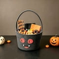thumbnail image 2 of PLPPYFS Halloween Basket, Woven Cotton Rope Pumpkin Candy Basket, Cute Trick or Treat Bucket with Handle, Small Spooky Bins for Adults, Halloween Decoration Gift Bin Empty, 2 of 6