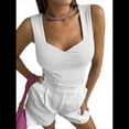 thumbnail image 1 of Camisetas Sin Mangas con Cuello en V para Mujer, Camisetas Básicas, Camisetas de Corta, Camisetas de y Verano, Camisetas Informales Ajustadas Acanaladas, , L, 1 of 9