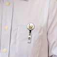 thumbnail image 5 of Llama Standing Watercolor Retractable Reel ID Badge Key Card Name Tag Holder with Clip, 5 of 7