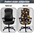 thumbnail image 4 of POLERO Cute Cat Head Print Easy to Install One Piece Office Computer Chair Covers, Washable Elastic Cloth Office Chair Cover for Commercial Office Space, 4 of 7
