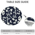 thumbnail image 6 of Round Fitted Tablecloth with Elastic Edges Fits 45"-52" Round Tables Pioneer Colorful Floral Waterproof Table Cover Washable Indoor and Outdoor for Party Kitchen Dinner Banquet Patio Picnic, 6 of 7