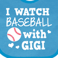 thumbnail image 4 of Inktastic I Watch Baseball with My Gigi Boys or Girls Baby Bib, 4 of 4