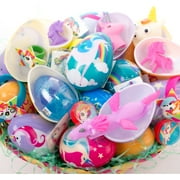 Bulk Magical Unicorn Toy Filled 3" Designer Easter Eggs, Rainbow, 20 Pack
