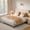 Beige, variant on Aiho Queen Size Bed Frame, Upholstered Platform Bed Frame with Sturdy Metal Frame, Noise-Free, No Box Spring Needed, Easy Assembly - Beige