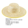 thumbnail image 7 of Cheers.US Straw Hats for Men Women Summer Beach Sun Hat Wide Brim Cap Fishing Safari Garden Hat, 7 of 7