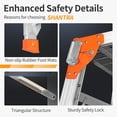 thumbnail image 5 of Multifunctional & Adjustable Work Platform with 330 lbs Capacity, 24 to 35 inches Step Ladder, Aluminum Folding Scaffolding Ladder, Heavy Duty Portable Bench Ladder Stool with Non-Slip Feet, 5 of 9