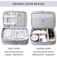 thumbnail image 3 of Travel Cord Cable Organizer Portable Electronics Accessories Carrying Bag Storage Case, Grey, 3 of 5